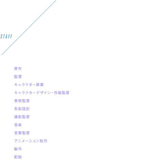 STAFF 
原作 奈須きのこ
監督 須藤友徳
キャラクター原案 武内　崇
脚本 桧山彬（ufotable）
脚本制作 ufotable
キャラクターデザイン・作画監督 須藤友徳・菊池隼也
美術監督 池 信孝・衛藤功二・海老沢一男
色彩設計 千葉絵美
撮影監督 寺尾優一
音楽 梶浦由記
主題歌 Kalafina
音響監督 岩浪美和
アニメーション制作 ufotable
製作 劇場版「空の境界」製作委員会
配給 アニプレックス
©奈須きのこ／星海社・アニプレックス・講談社・ノーツ・ufotable